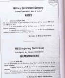 Bekanntmachung der Militärregierung Deutschland